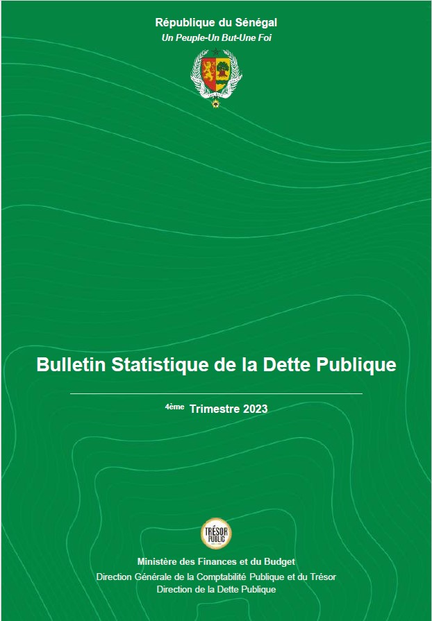 page de garde Bulletin Statistique de la Dette Publique T4-2023